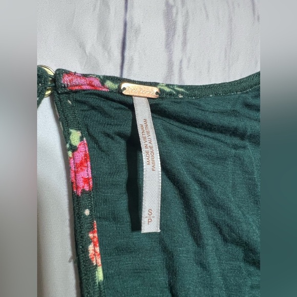 Free People Celia Floral Long Sleeve Emerald Dress NWT - Picture 6 of 7